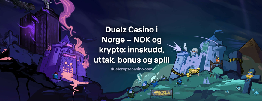 Duelz Casino i Norge – NOK og krypto: innskudd, uttak, bonus og spill