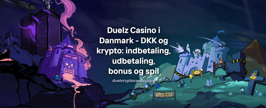 Duelz Casino i Danmark - DKK og krypto: indbetaling, udbetaling, bonus og spil